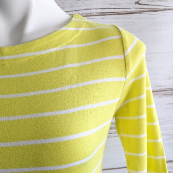 Lord & Taylor Stripe Yellow Casual Dress - Picture 3 of 3